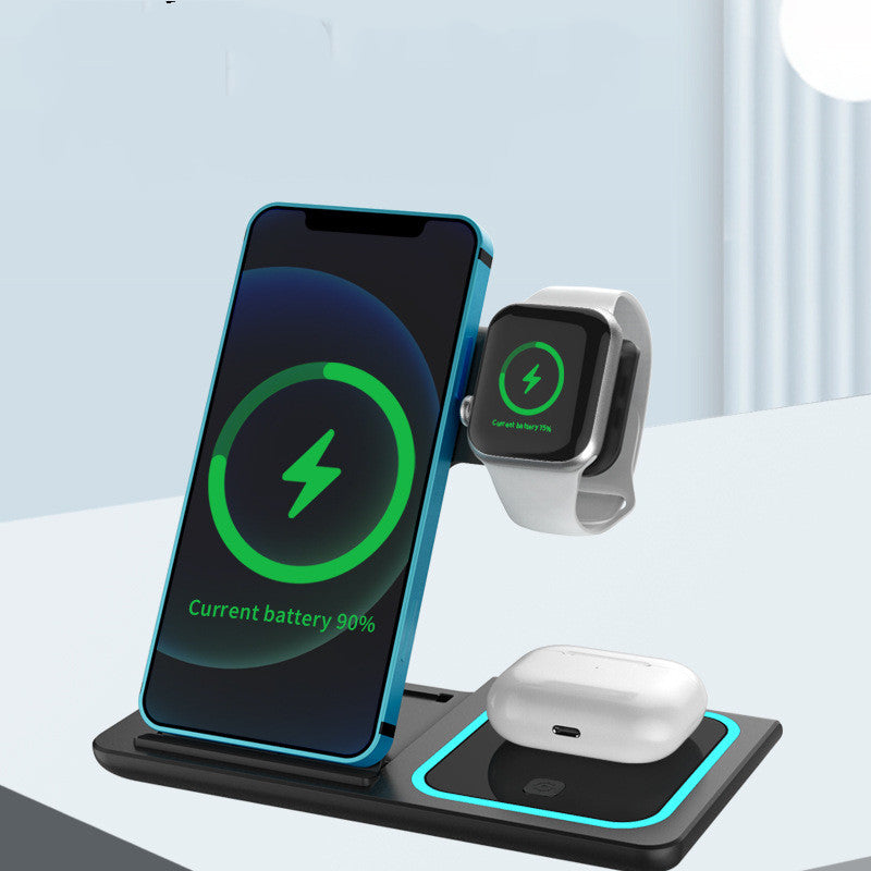 3-in-1 Wireless Charger with Foldable Light