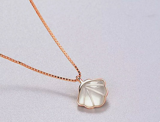 925 Silver Rose Gold Shell Necklace