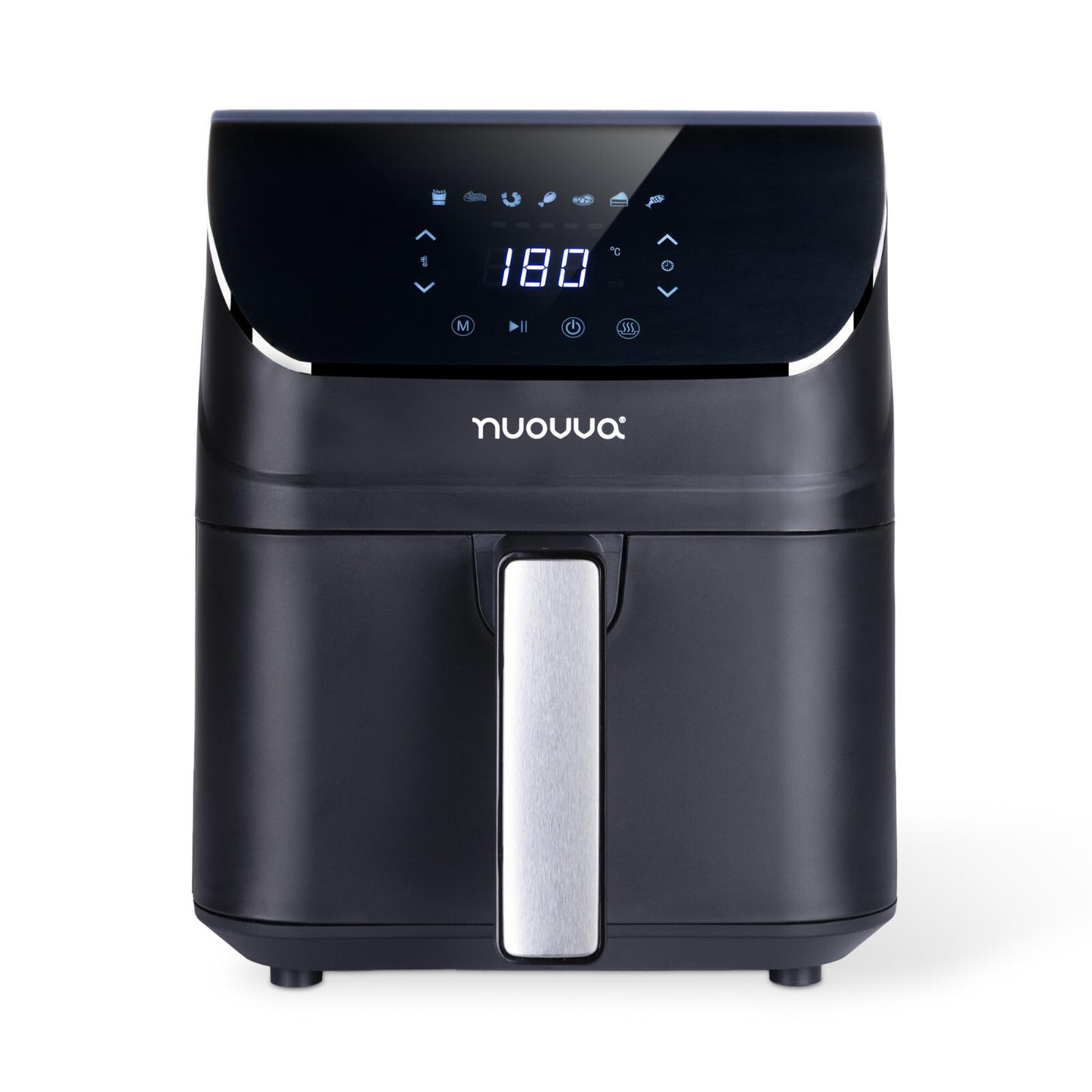 4L Dual Compartment Air Fryer Oven, 10 Presets, 1350W, Touchscreen - by Nuovva