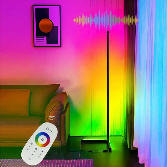 LUVODI RGB Floor Corner Lamp LED Floor Standing Lights for Holiday Party Streaming Gaming Decor