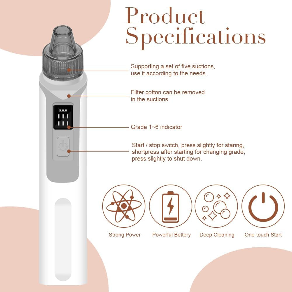 Electric Blackhead Remover with LED Display