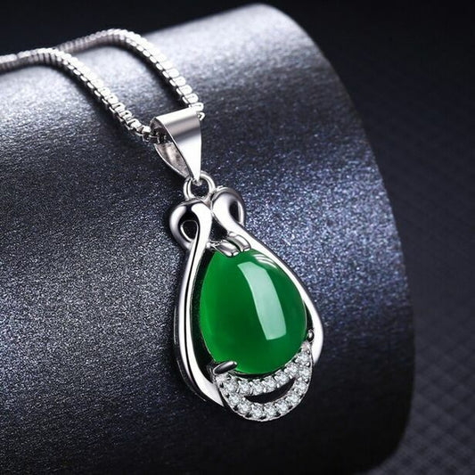 925 Silver Jade Pendant Necklace