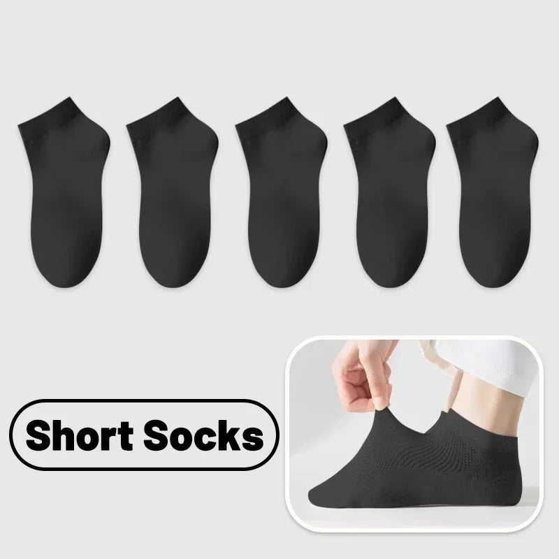 Travel Disposable Socks Unisex Daily Throwing Sock Mid-Tube Short Drawer Easy-Use Socks Breathable Black White Simple Stocking