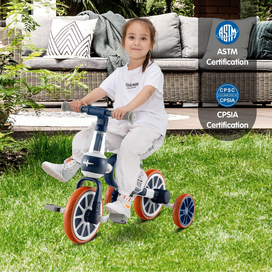 4-in-1 Kids Balance Trike – Adjustable Push Handle