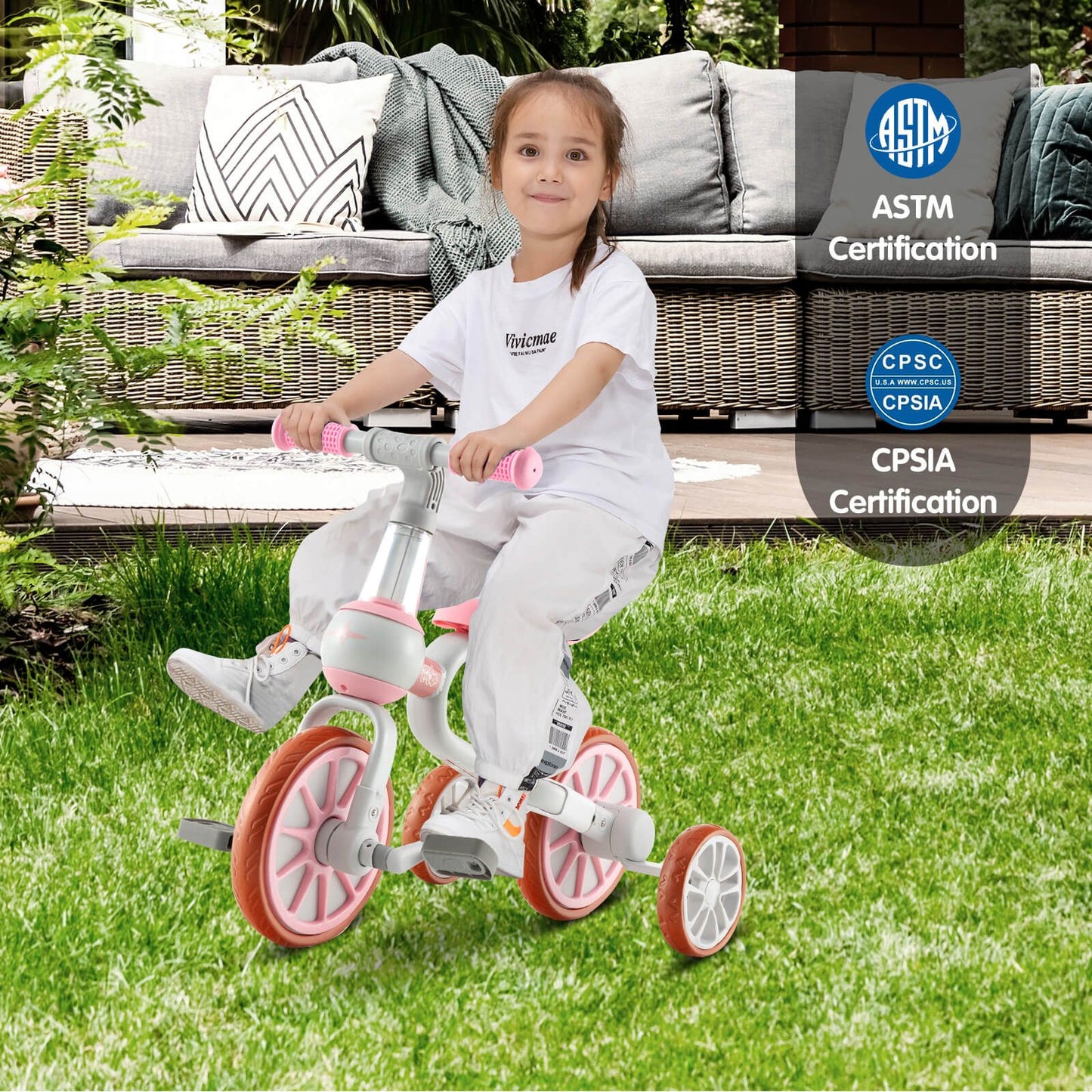 4-in-1 Kids Balance Trike – Adjustable Push Handle