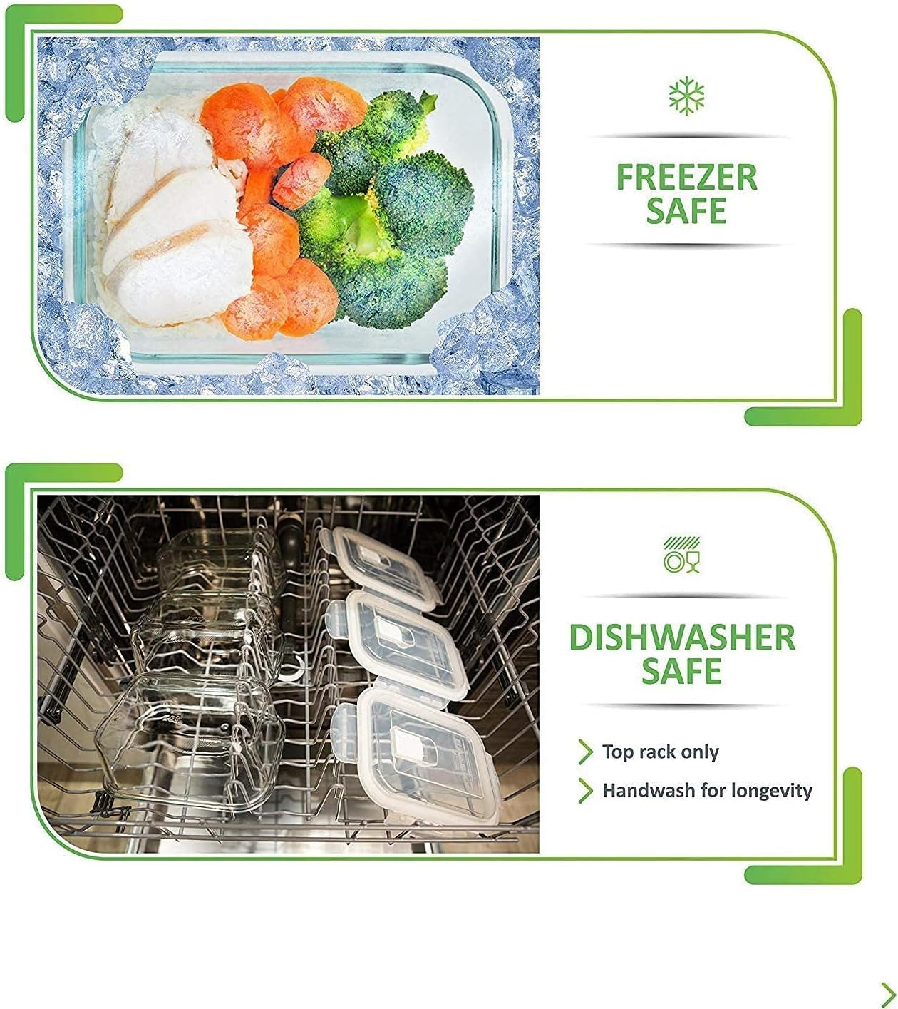 5-Pack Airtight Glass Meal Prep Containers (880ml) – Leakproof & Reusable