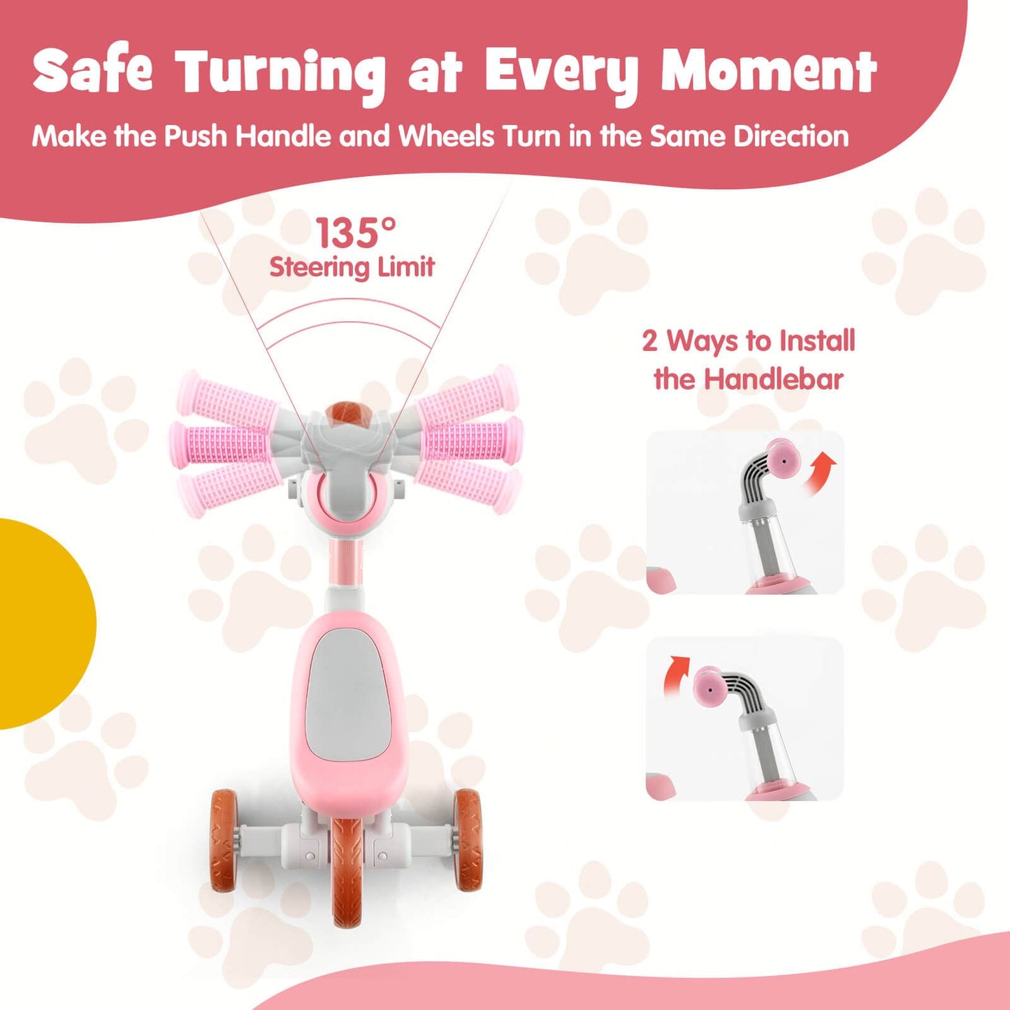 4-in-1 Kids Balance Trike – Adjustable Push Handle