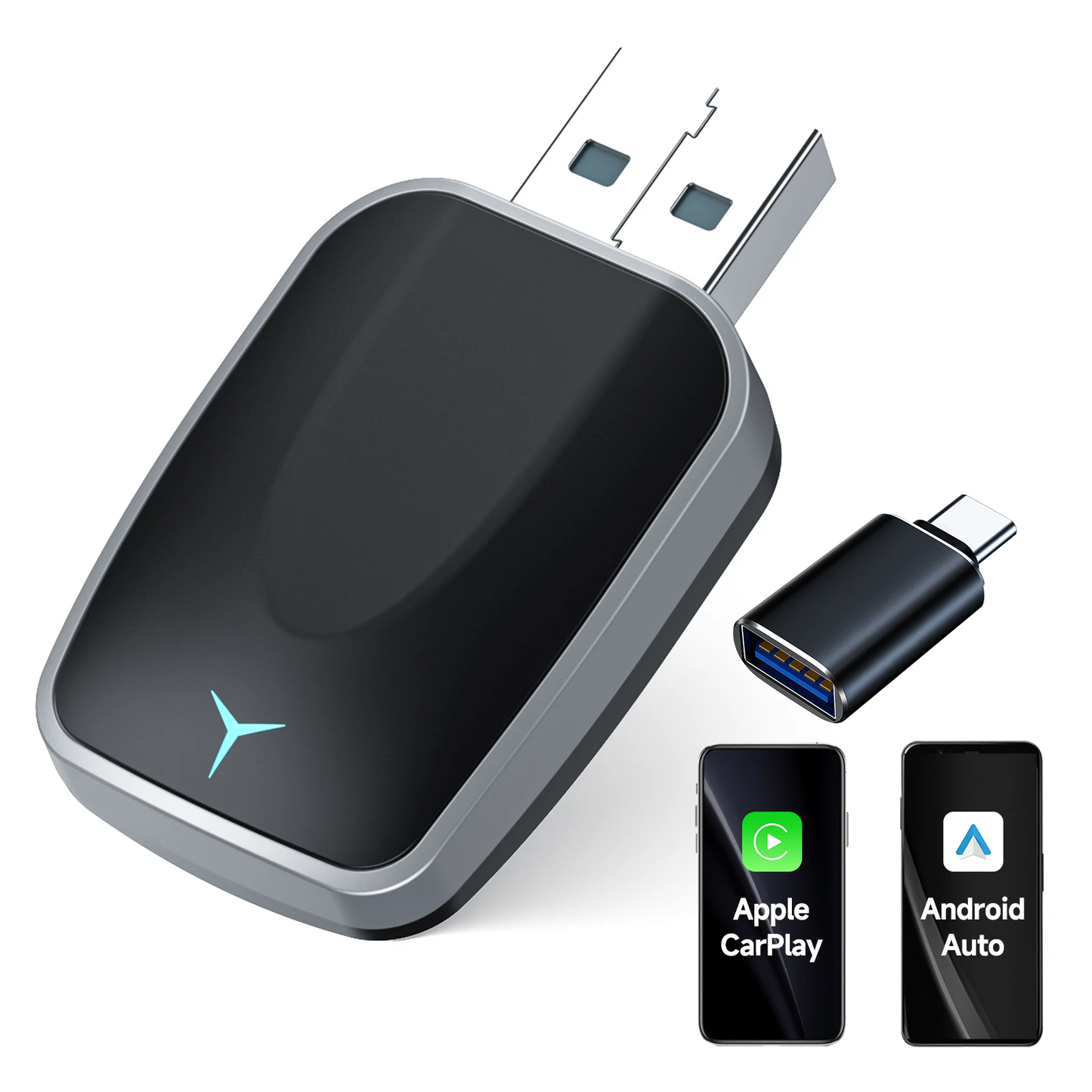 2-in-1 Wireless CarPlay & Android Auto Adapter