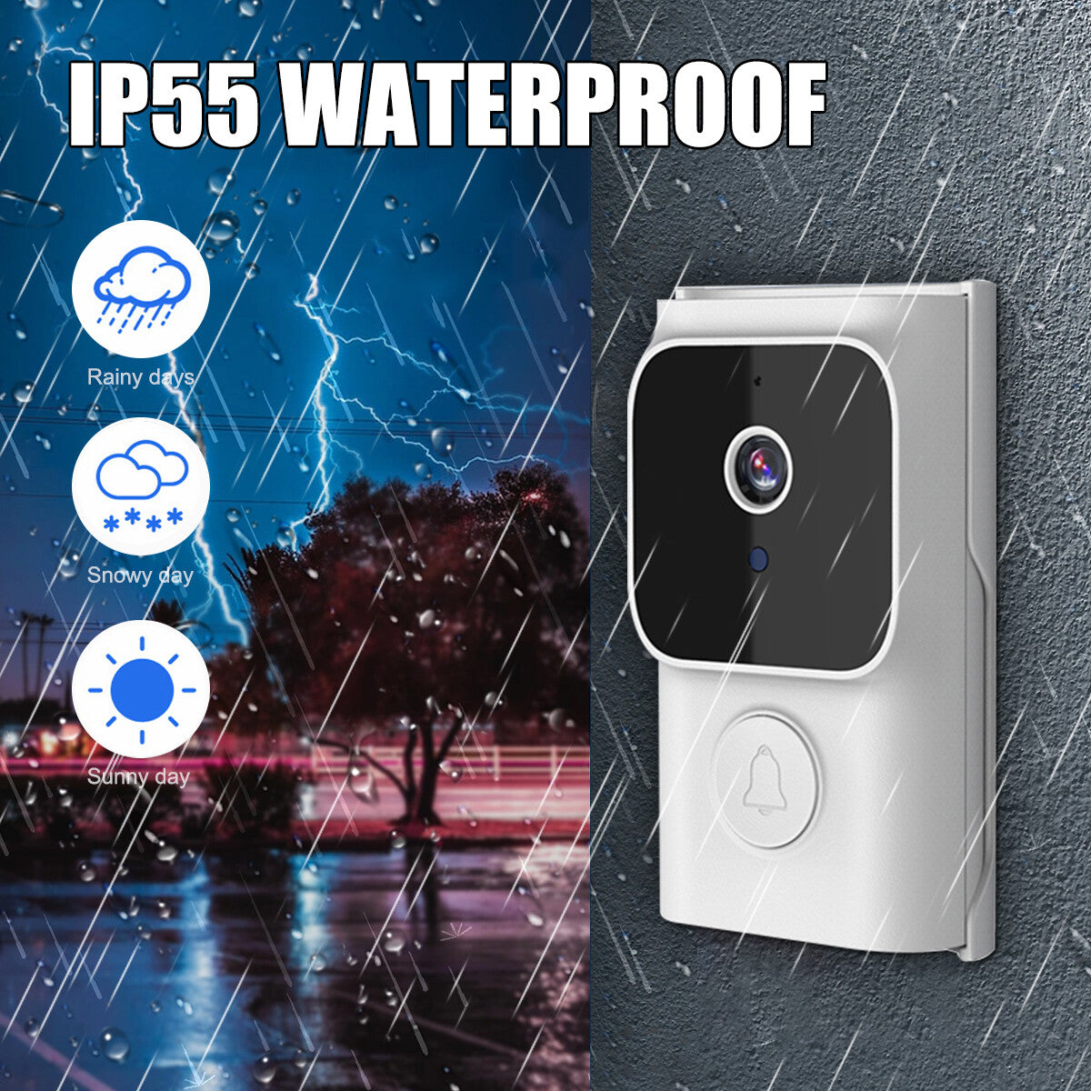 Wireless Wifi Smart Doorbell Video Phone Security Camera Door Bell Ring Intercom