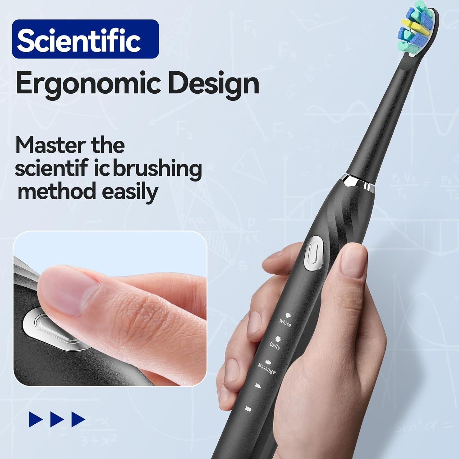 Electric Toothbrush with 10 Heads & Holder