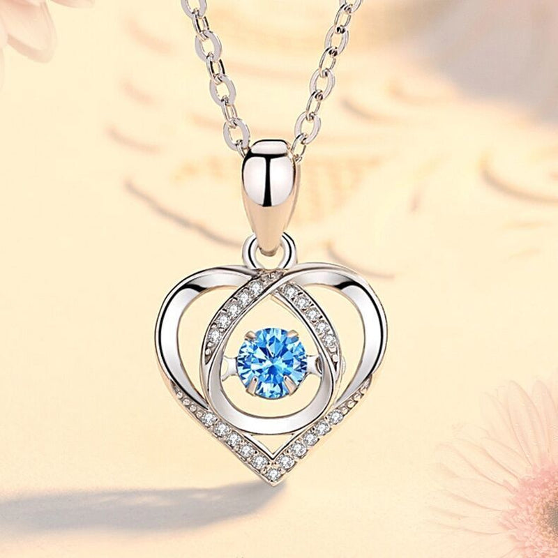 925 Silver Crystal Heart Necklace