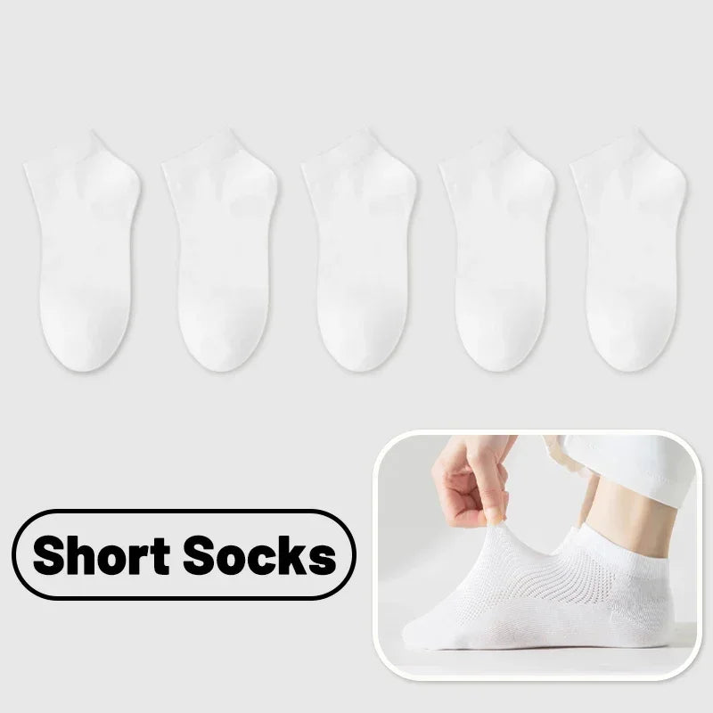 Travel Disposable Socks Unisex Daily Throwing Sock Mid-Tube Short Drawer Easy-Use Socks Breathable Black White Simple Stocking