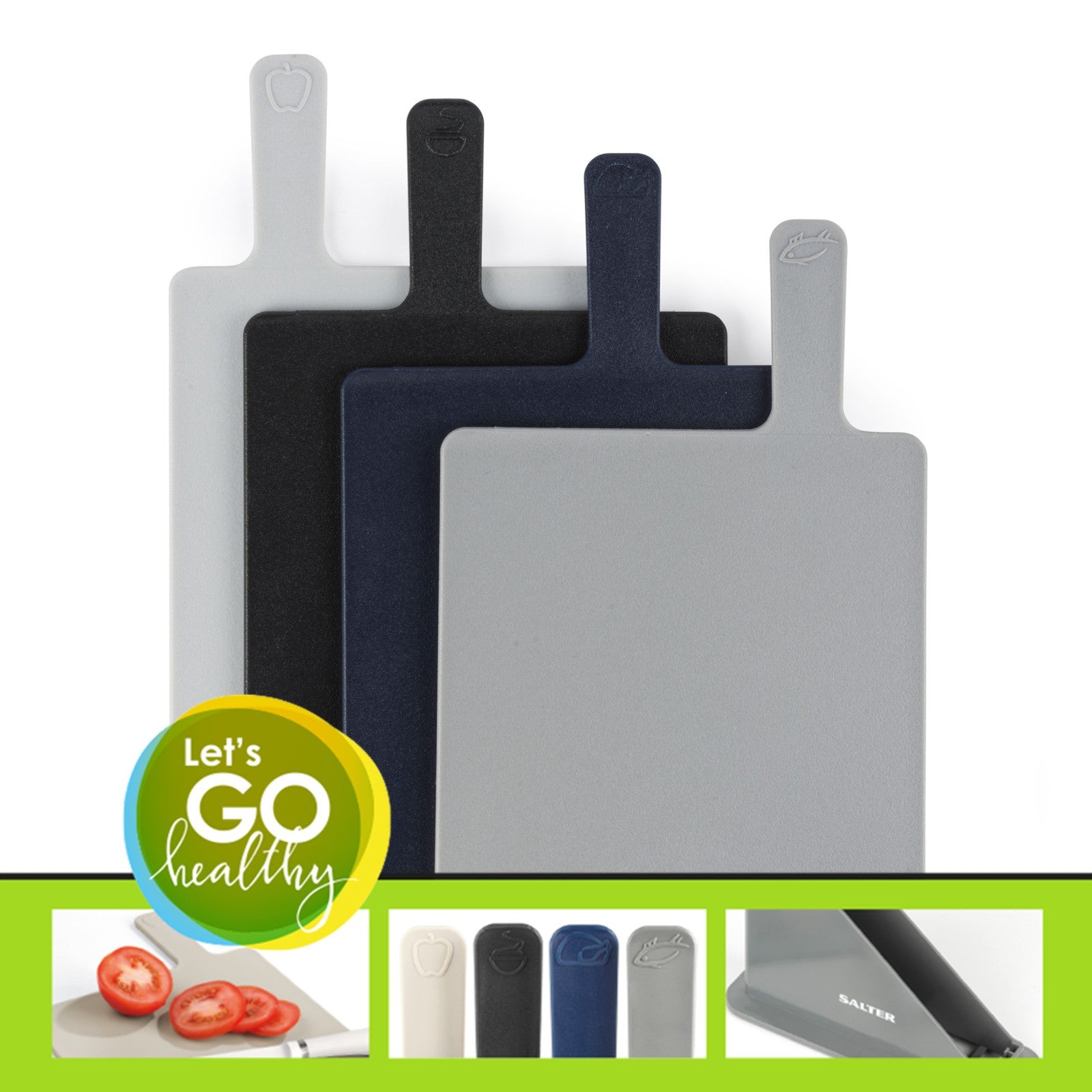 4-Piece Non-Slip Chopping Board Set – Salter
