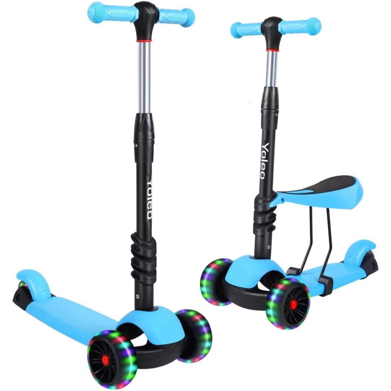 3-in-1 Kids Scooter – Ages 2–8, LED Wheels