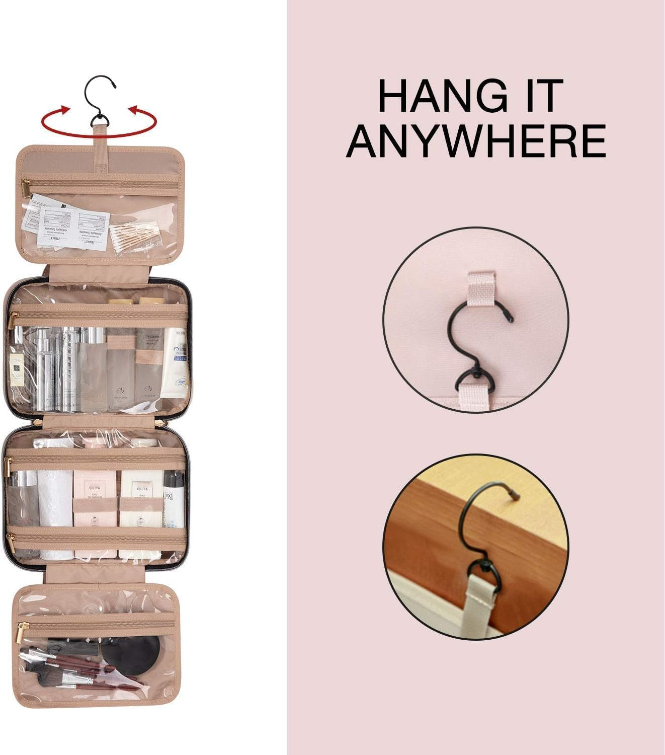 Hanging Travel Toiletry Bag – Large Capacity