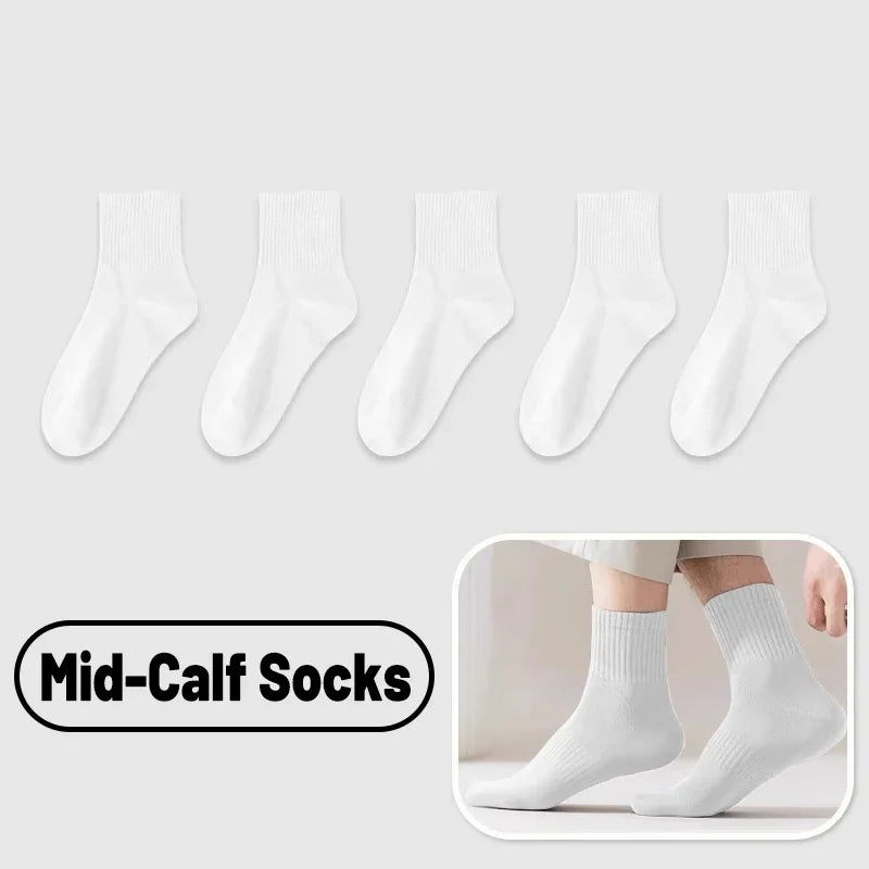 Travel Disposable Socks Unisex Daily Throwing Sock Mid-Tube Short Drawer Easy-Use Socks Breathable Black White Simple Stocking