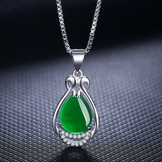 925 Silver Jade Pendant Necklace