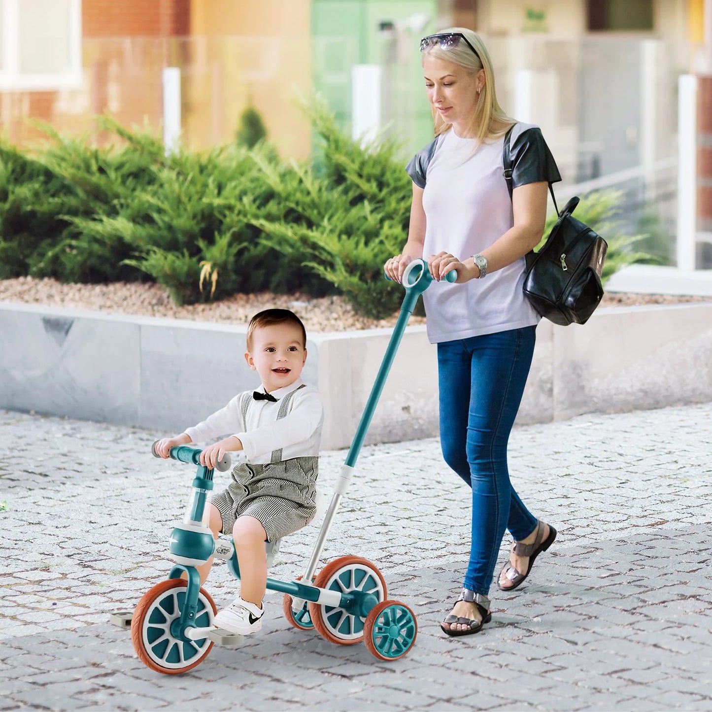 4-in-1 Kids Balance Trike – Adjustable Push Handle
