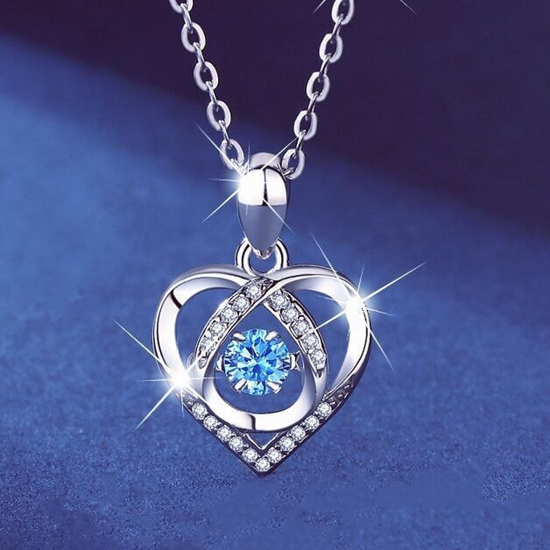 925 Silver Crystal Heart Necklace
