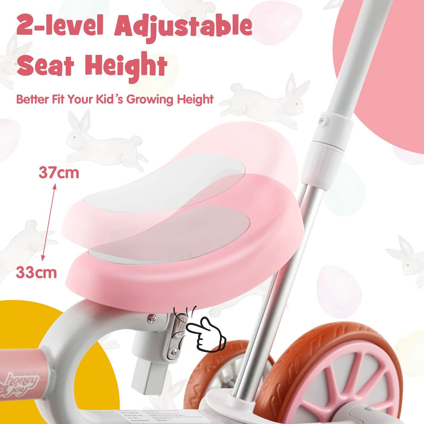 4-in-1 Kids Balance Trike – Adjustable Push Handle