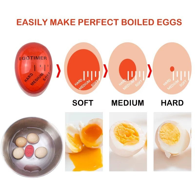 3-Pack Color Changing Egg Timer – Soft, Medium & Hard Boiled Indicator