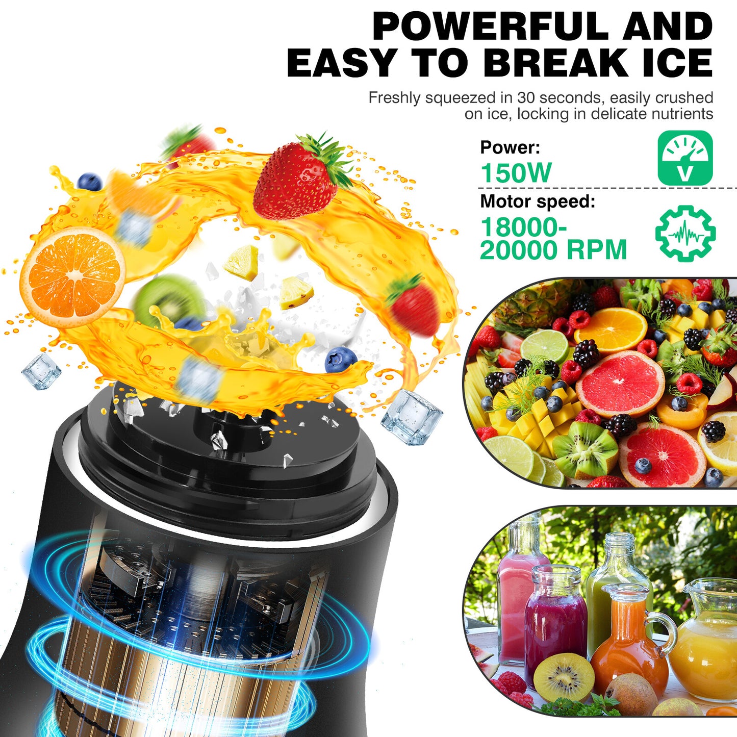 600ML Personal Blender – USB Rechargeable Smoothie Maker
