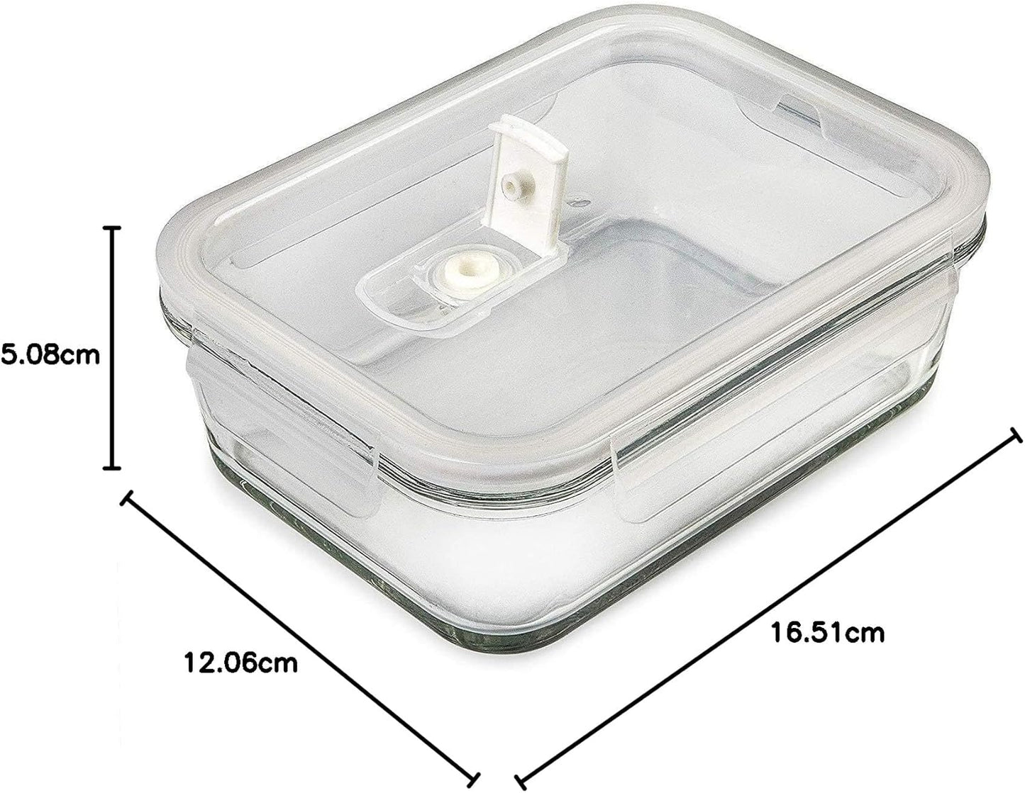 5-Pack Airtight Glass Meal Prep Containers (880ml) – Leakproof & Reusable