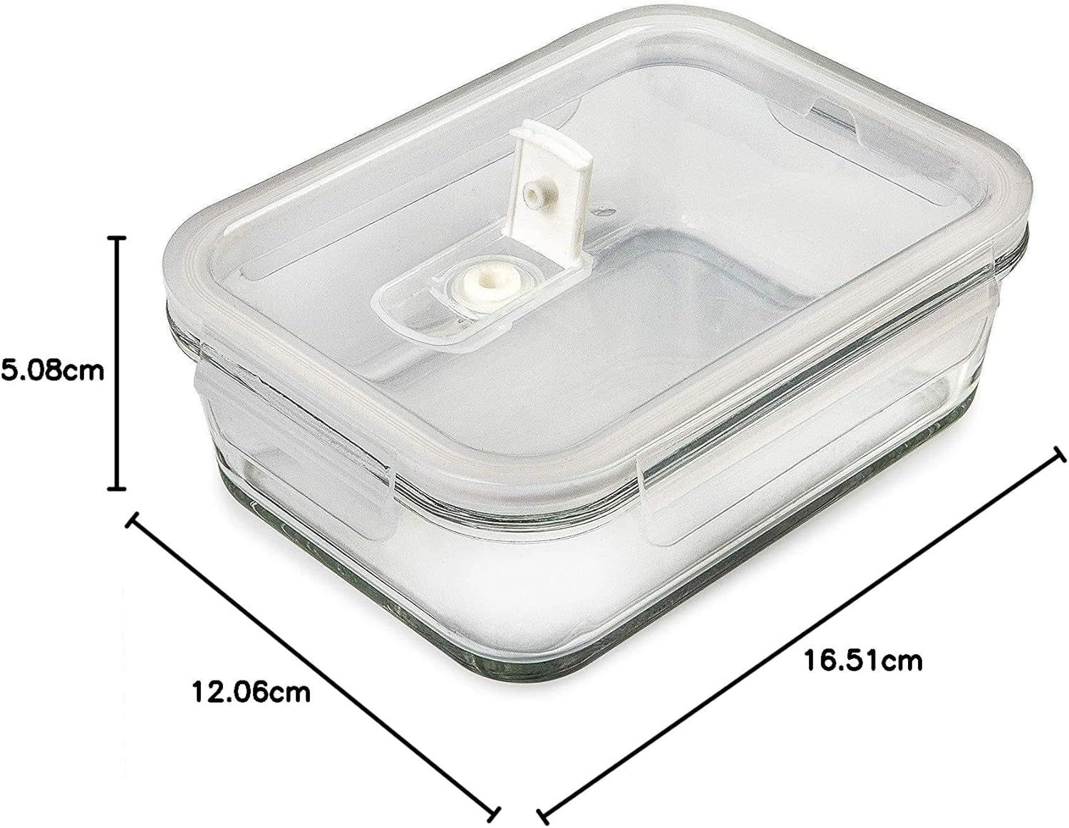 5-Pack Airtight Glass Meal Prep Containers (880ml) – Leakproof & Reusable