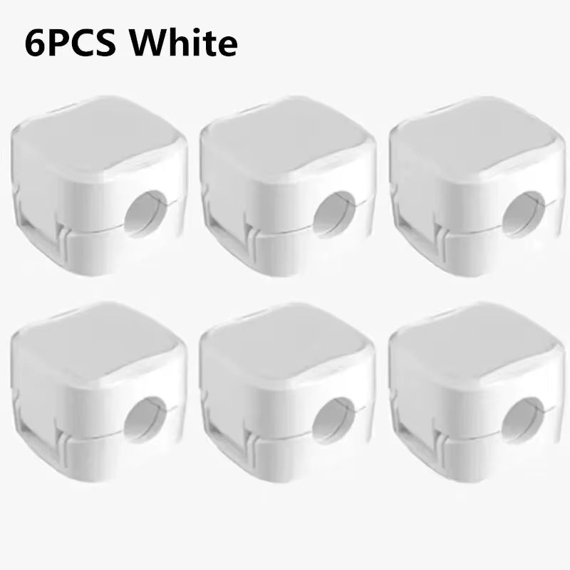 6Pcs Magnetic Cable Clip Cable Smooth Adjustable Cord Holder under Desk Cable Management Wire Keeper Cable Organizer Line Holder