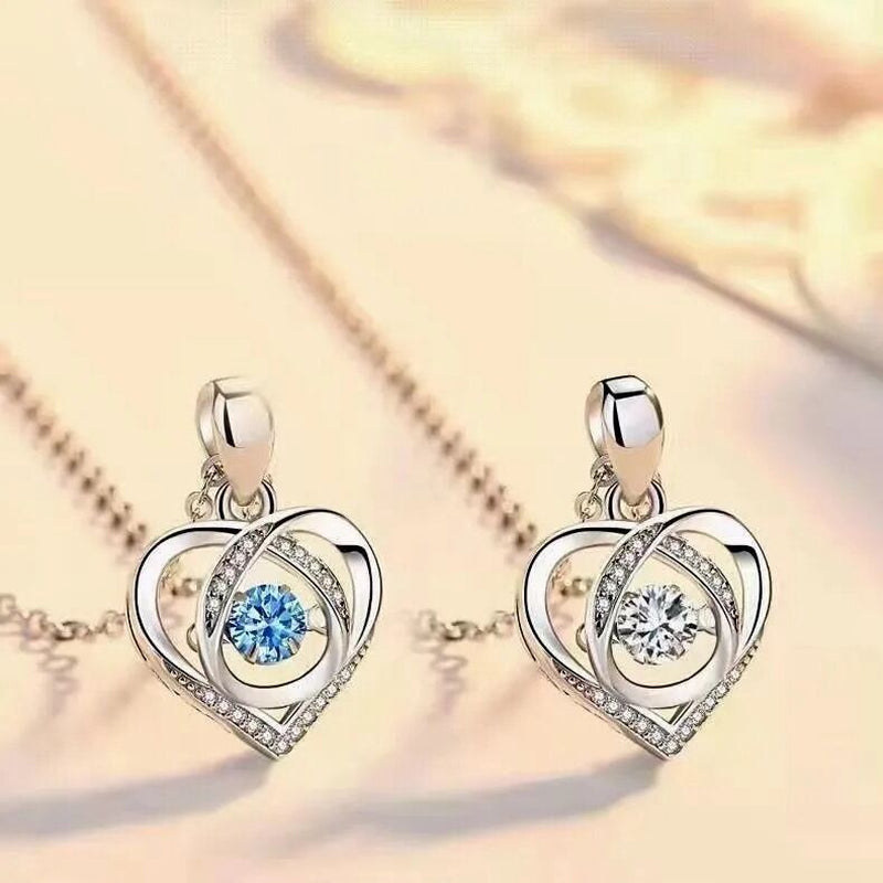 925 Silver Crystal Heart Necklace