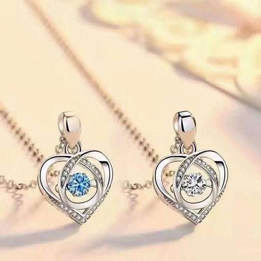 925 Silver Crystal Heart Necklace