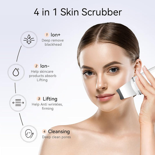 Ultrasonic Skin Scrubber – Face Cleanser & Blackhead Remover
