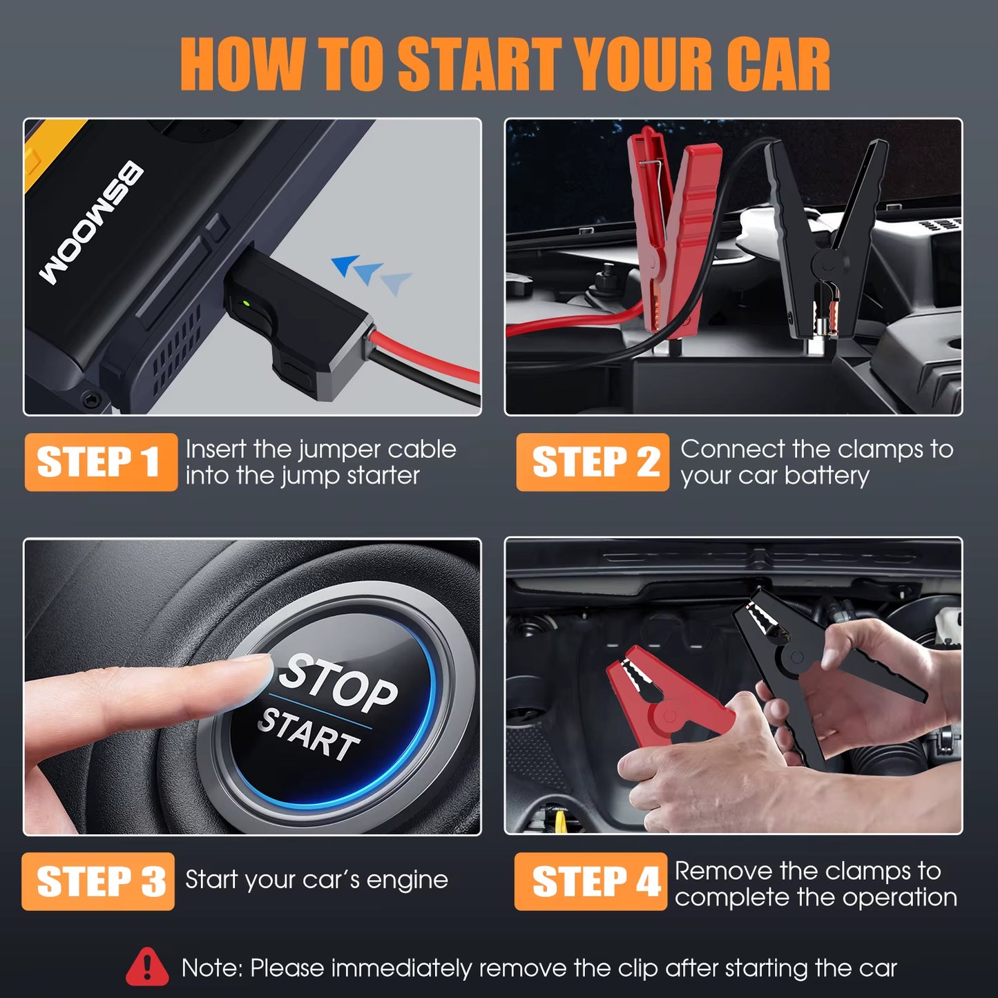 Car Jump Starter with Air Compressor – 150PSI