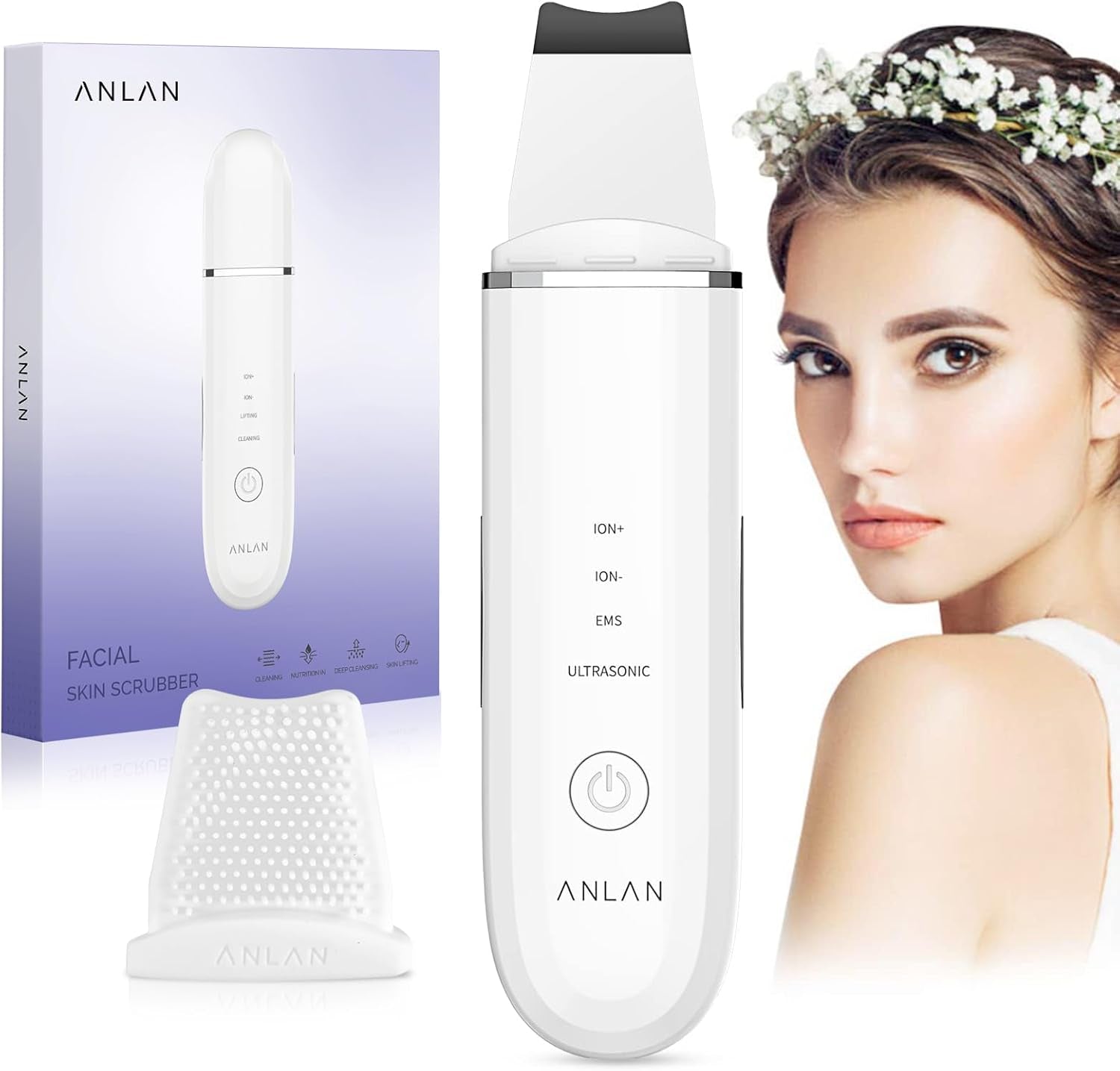 Ultrasonic Skin Scrubber – Face Cleanser & Blackhead Remover