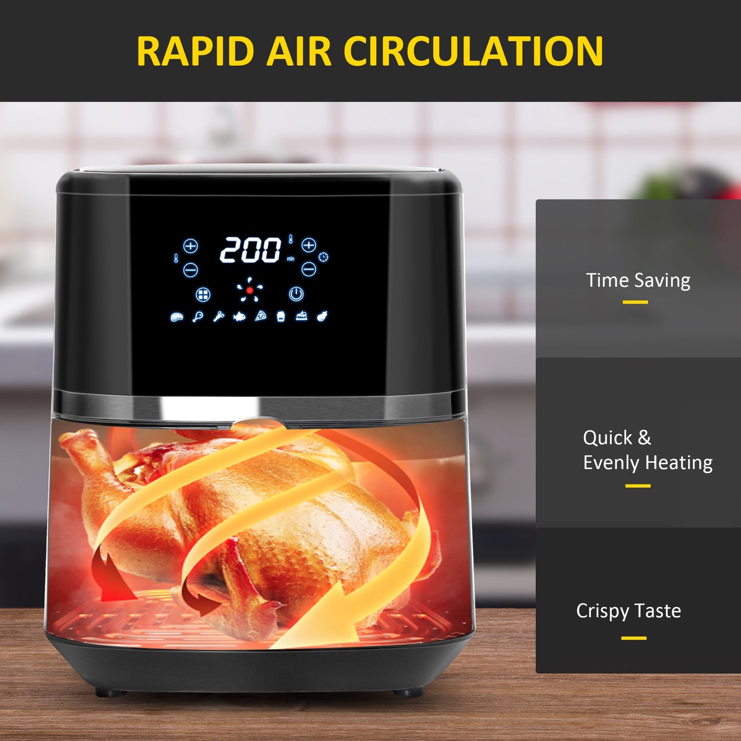 1500W 4.5L Digital Air Fryer