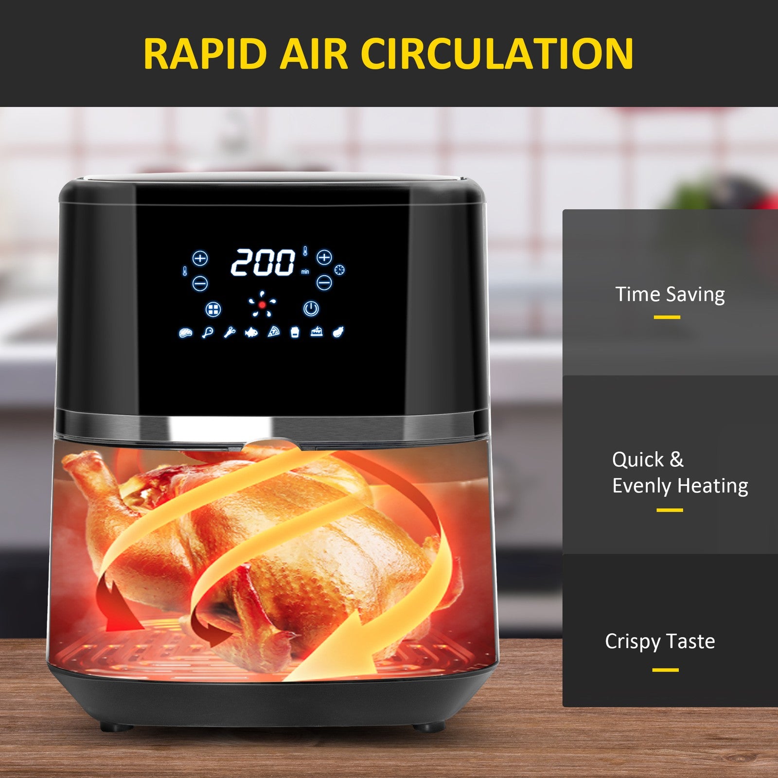 1500W 4.5L Digital Air Fryer