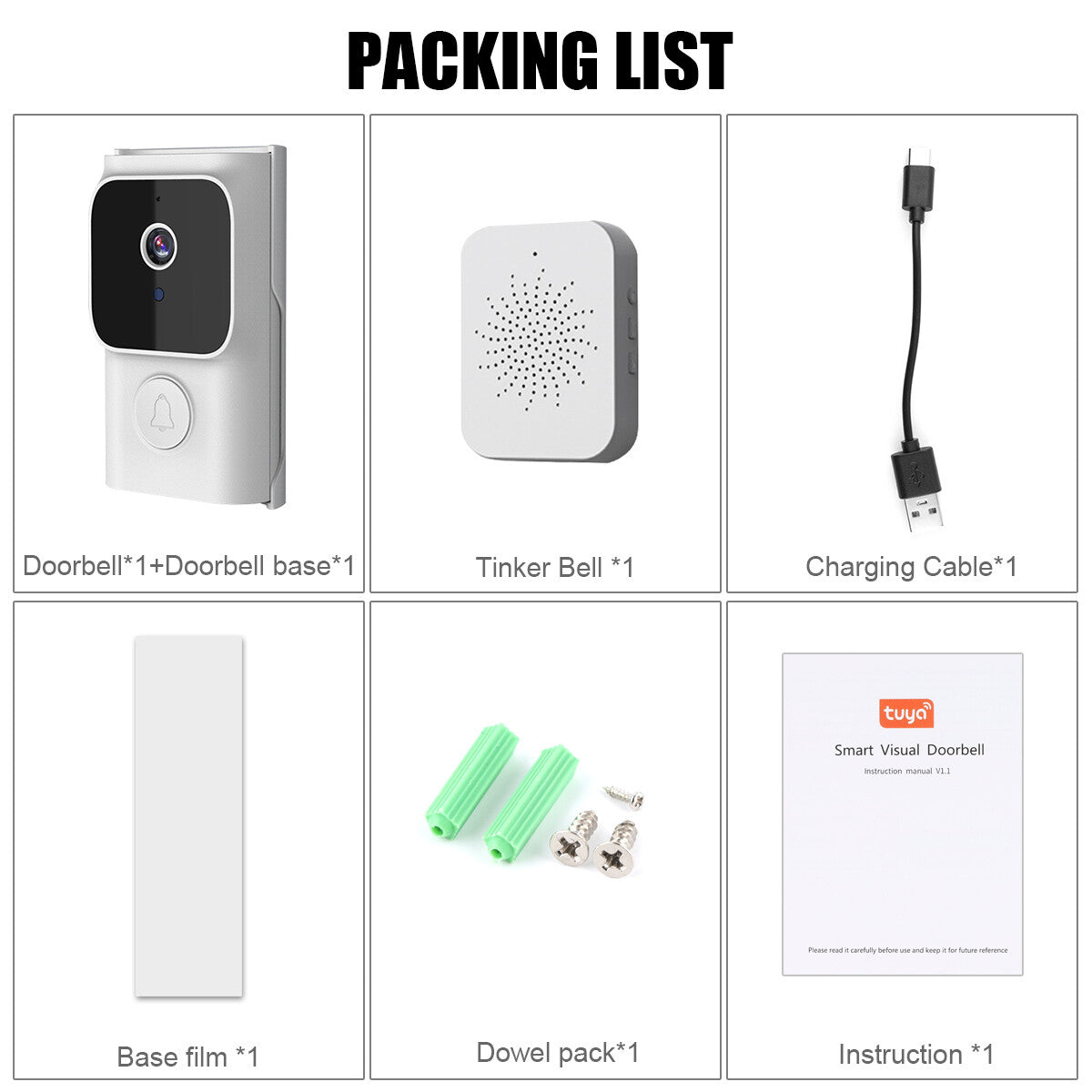 Wireless Wifi Smart Doorbell Video Phone Security Camera Door Bell Ring Intercom