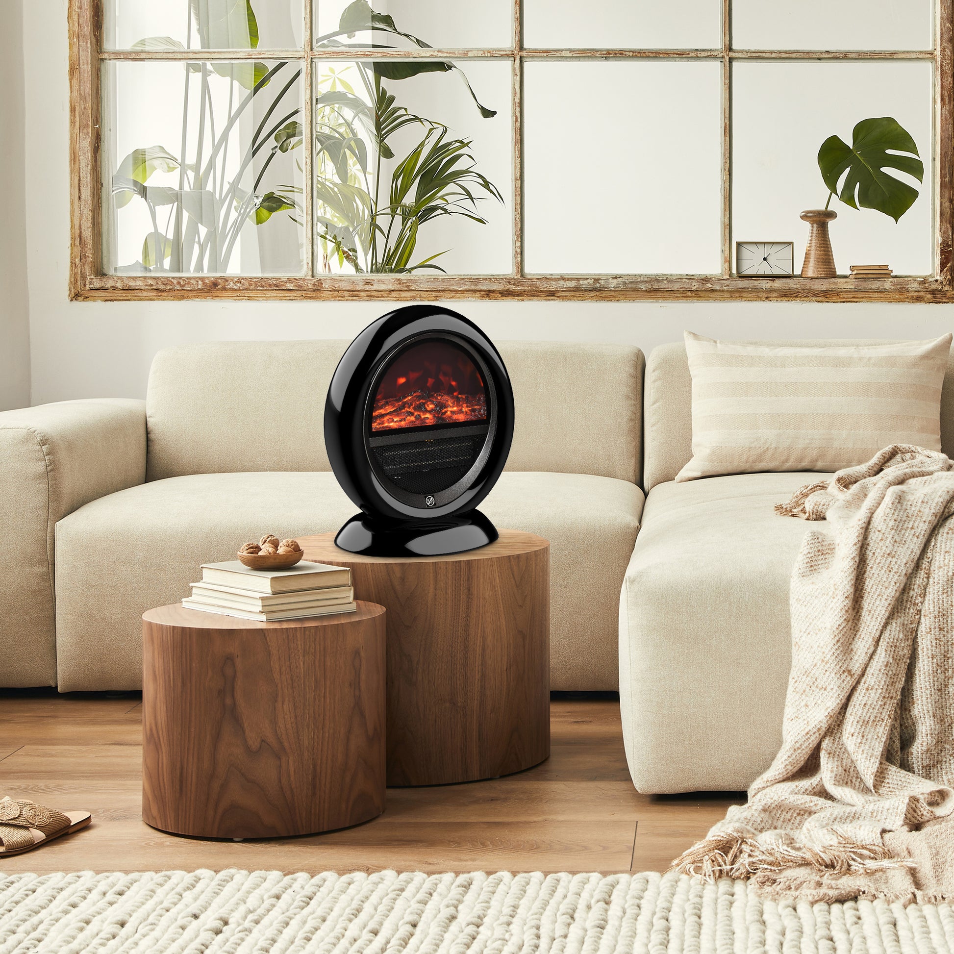 Freestanding Electric Fireplace Heater