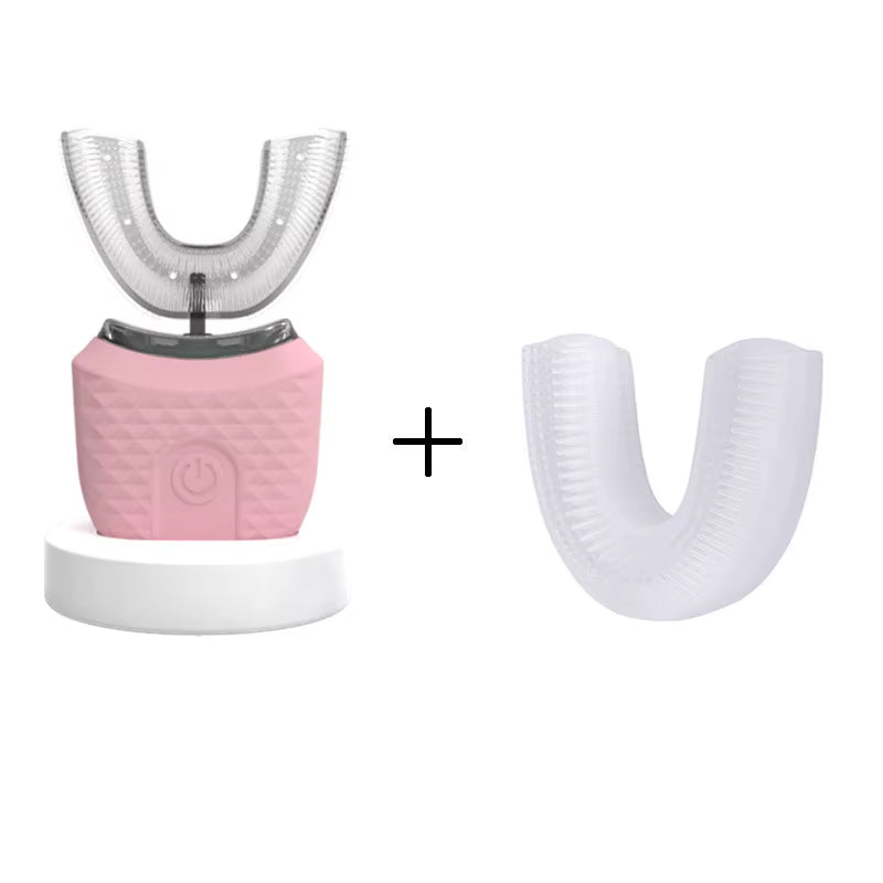Electric Toothbrush for Adult Automatic USB Charge U-Shaped Toothbrush 360 Degrees Intelligent Rechargeable Toothbrus