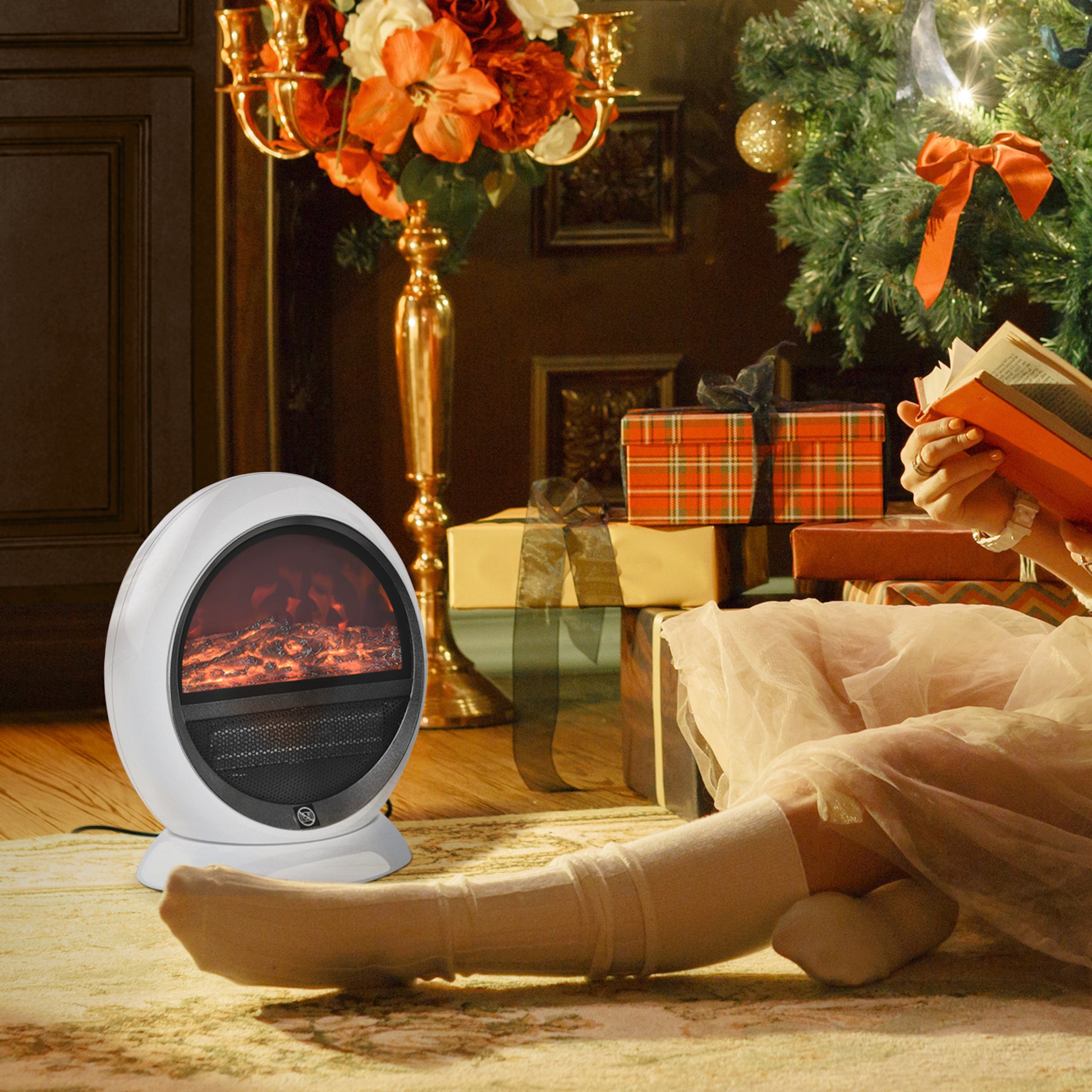 Freestanding Electric Fireplace Heater