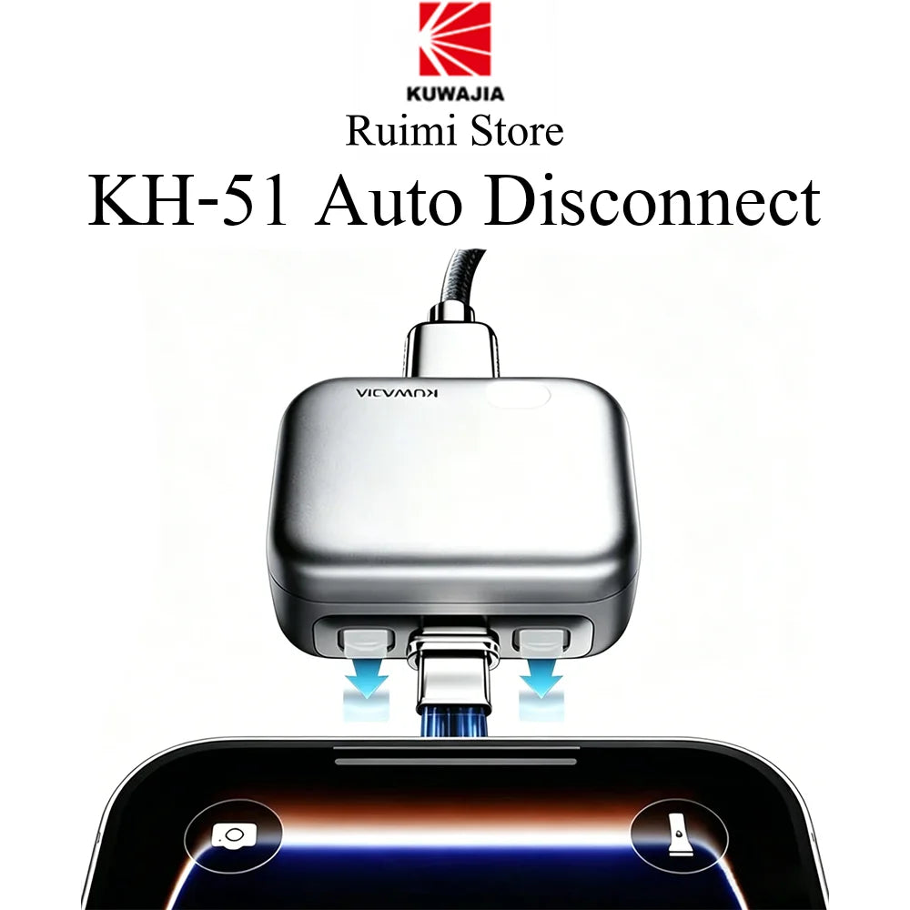 KUWAJIA KH-51 Universal Auto Disconnect Charger Adapter Type-C Charging Separator with Full Charge Auto Cut Function
