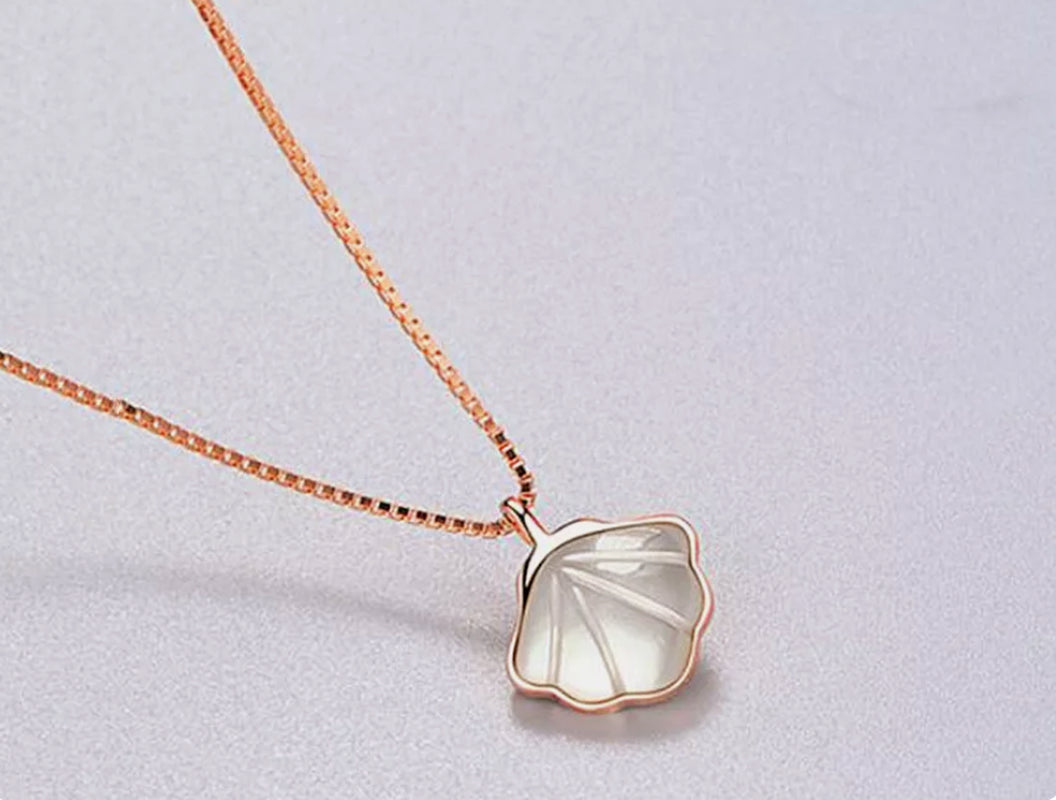 925 Silver Rose Gold Shell Necklace
