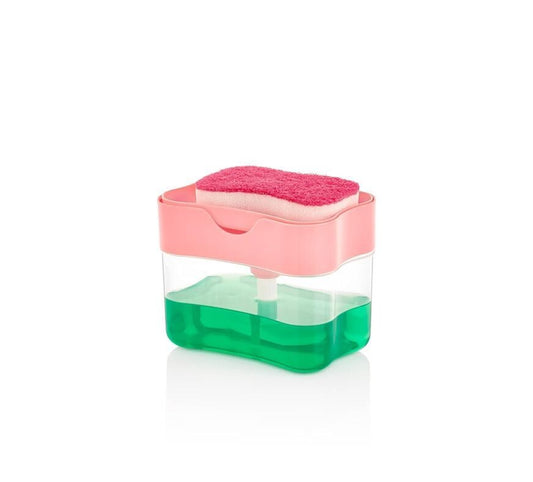 Kitchen Dish Soap Dispenser and Sponge Holder – Simple Countertop Pump