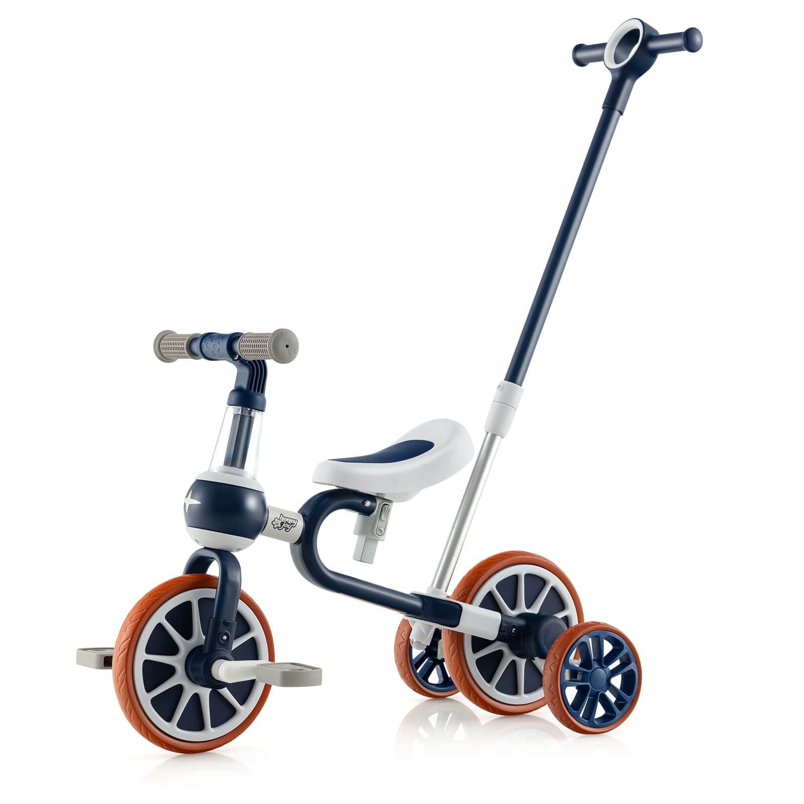 4-in-1 Kids Balance Trike – Adjustable Push Handle