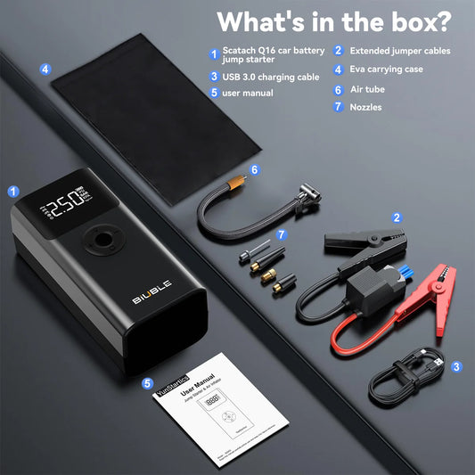 Car Jump Starter with Air Compressor – 150PSI