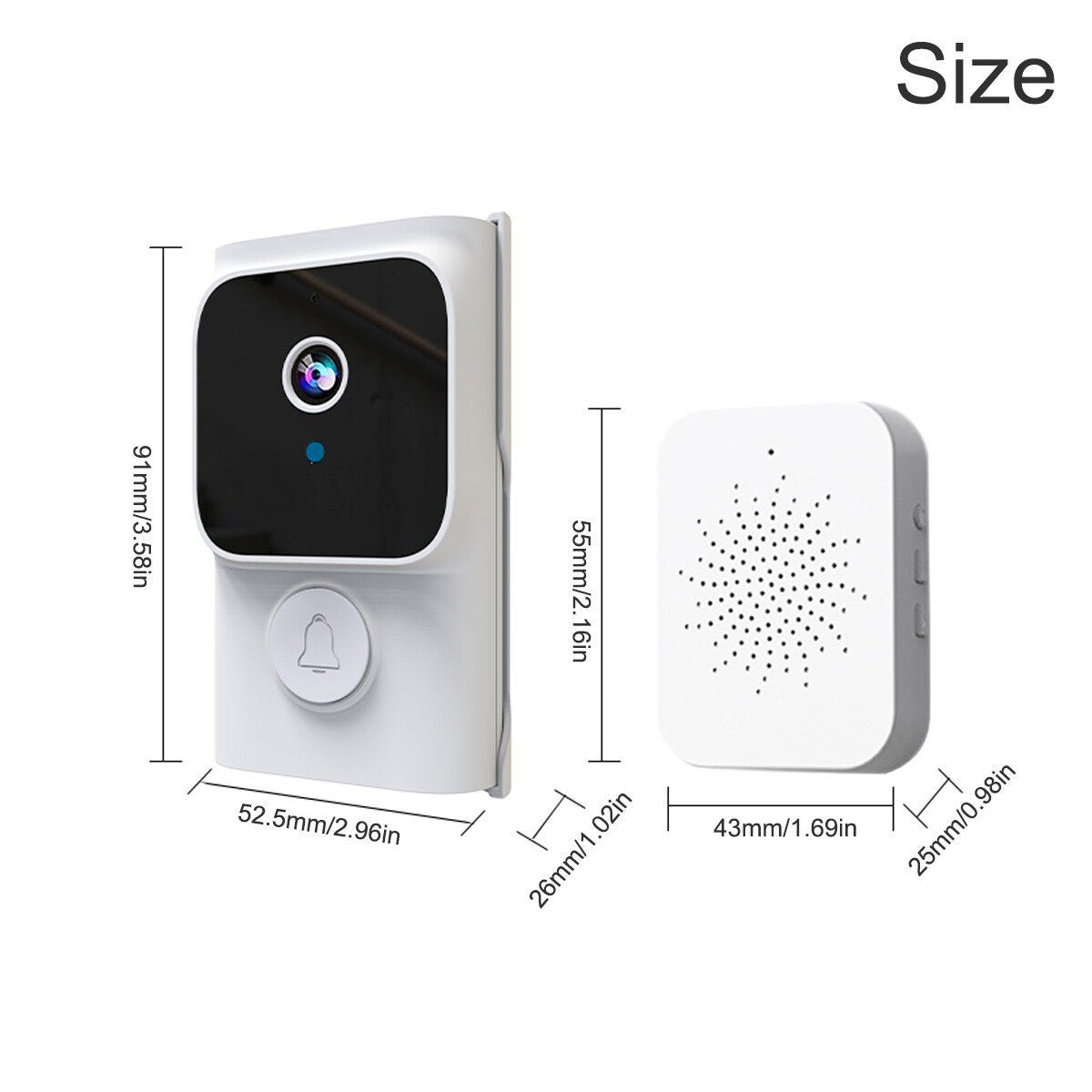 Wireless Wifi Smart Doorbell Video Phone Security Camera Door Bell Ring Intercom