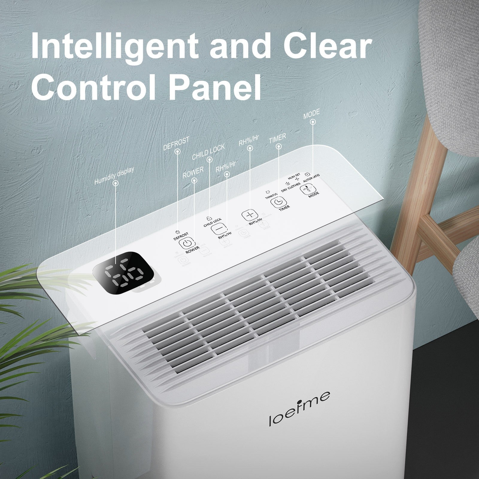 LOEFME 16 L Dehumidifier Portable Quiet Home Air Dryer for Mould Moisture Damp