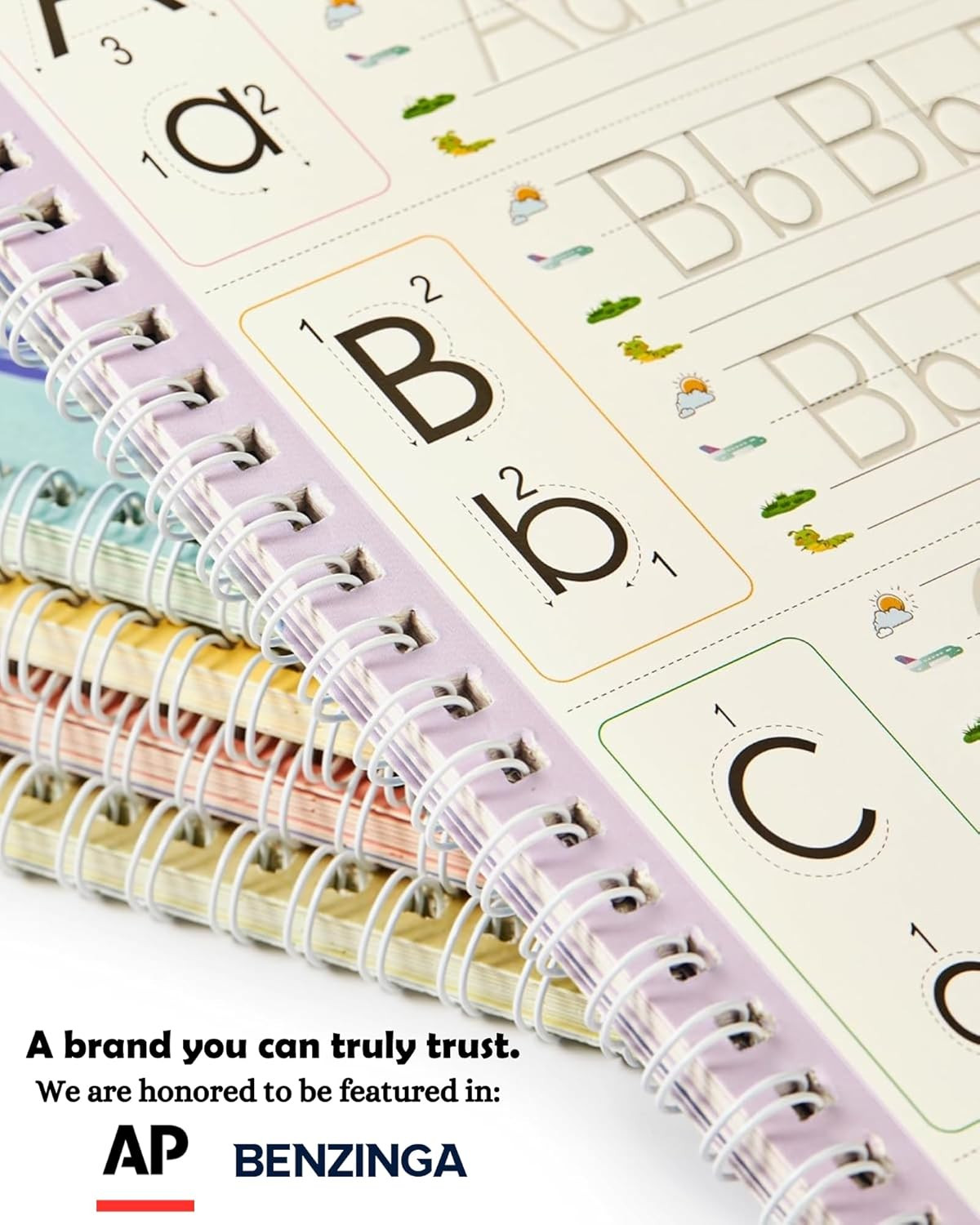 Magic Trace Learning Kit for Kids Ages 3-8 | Reusable Handwriting Workbook Set with Disappearing Ink Pens, Grooved Tracing Books, Math & Drawing Activities