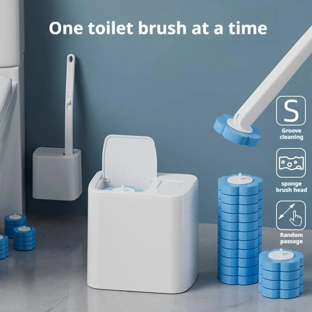 Toilet Brush Disposable Replacement Head Cleaning Kit Toilet Bowl Brush Long Handle Home Wc Accessories Tool