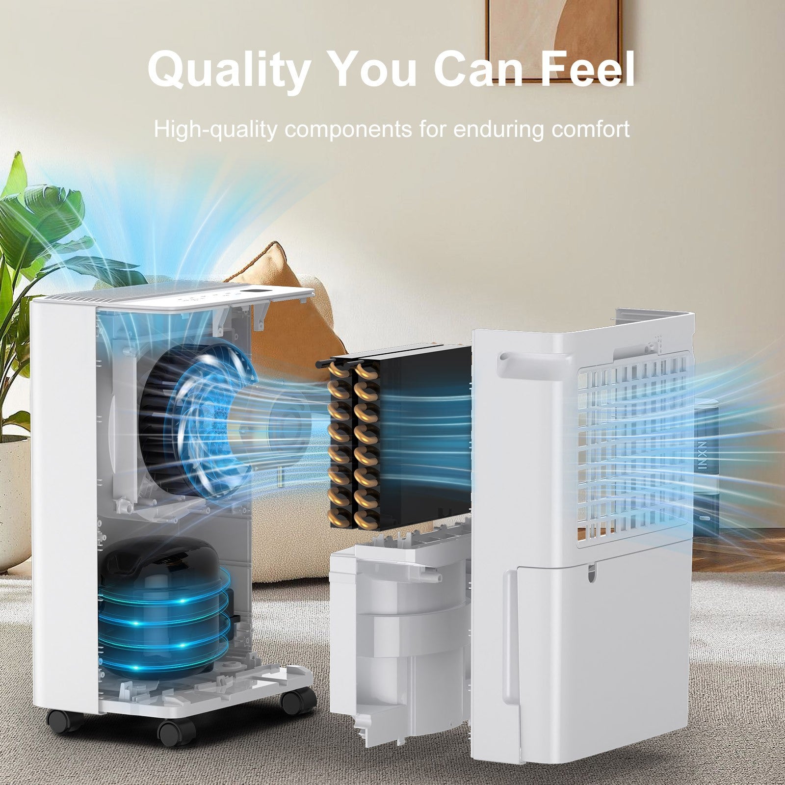LOEFME 16 L Dehumidifier Portable Quiet Home Air Dryer for Mould Moisture Damp